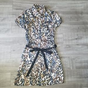 Spicy girl size L shirt dress with leopard prints
